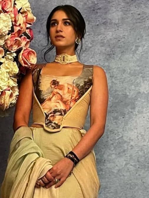 Radhika Merchant turns heads in Vivienne Westwood corset.