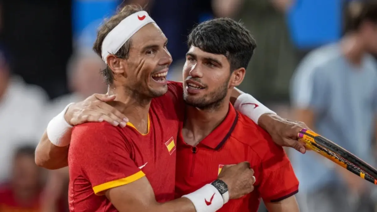Rafael Nadal and Carlos Alcaraz