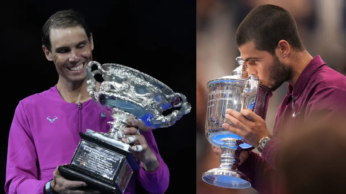 Rafael Nadal and Carlos Alcaraz
