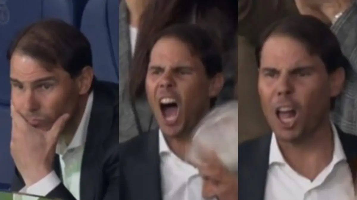 Ardent Real Madrid Fan Rafael Nadal Erupts In Celebration After Antonio Rudiger's Goal Against Real Sociedad | WATCH VIDEO Rafael Nadal erupts in celebration after Antonio Rudiger's goal