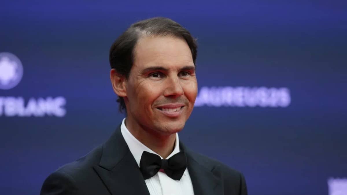 Rafael Nadal of Spain, poses during the 2025 Laureus World Sports Awards 