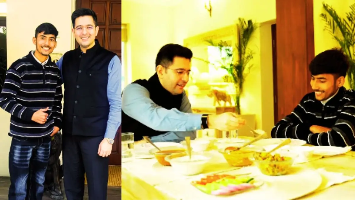 Raghav Chadha Met Delivery Boy