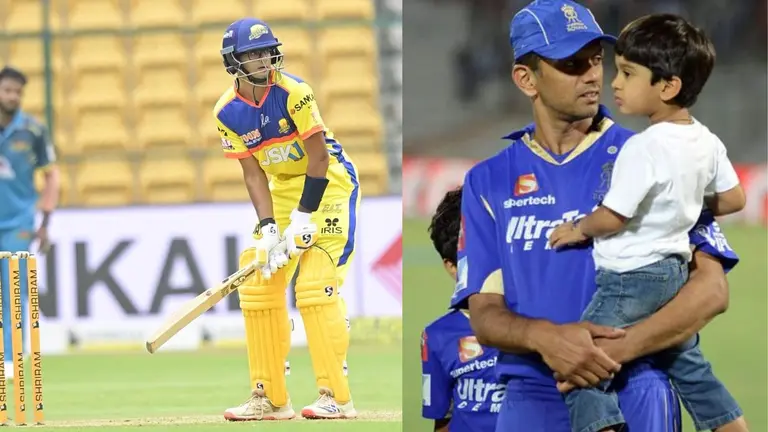 48 चौके-छक्के, 459 रन... राहुल द्रविड़ के बेटे ने बल्ले से मचाई तबाही तो मिला ये सम्मान rahul dravid son anvay dravid and mayank agarwal honoured in KSCA annual awards