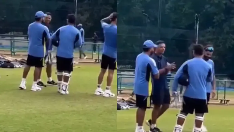 Rahul Dravid with Indian players