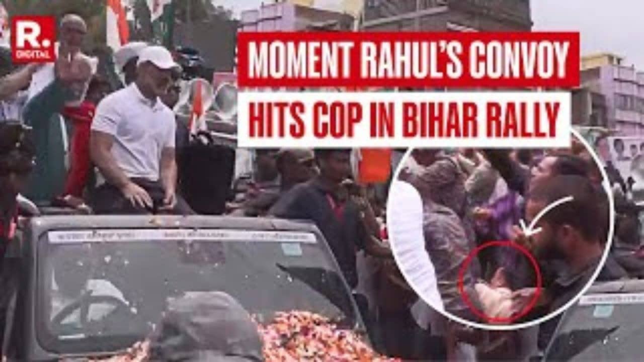 Rahul Gandhi’s Car Hits Policeman During Rally; He Doesn’t Step Out to ...