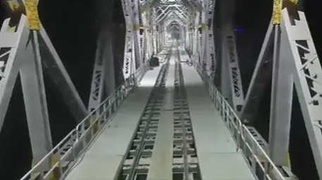 Railway Minister Ashwini Vaishnaw announced completion of Sairang rail bridge