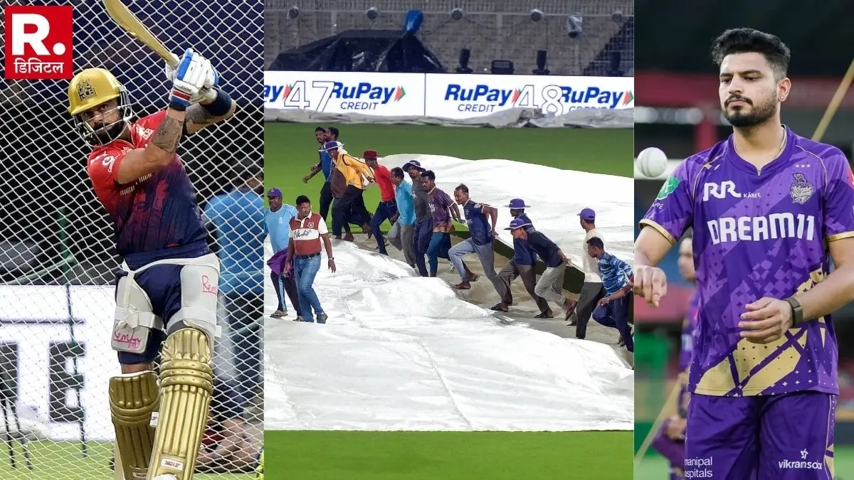 Rain can be villain in RCB vs KKR Match get to know M.Chinnaswamy Pitch Report and weather update