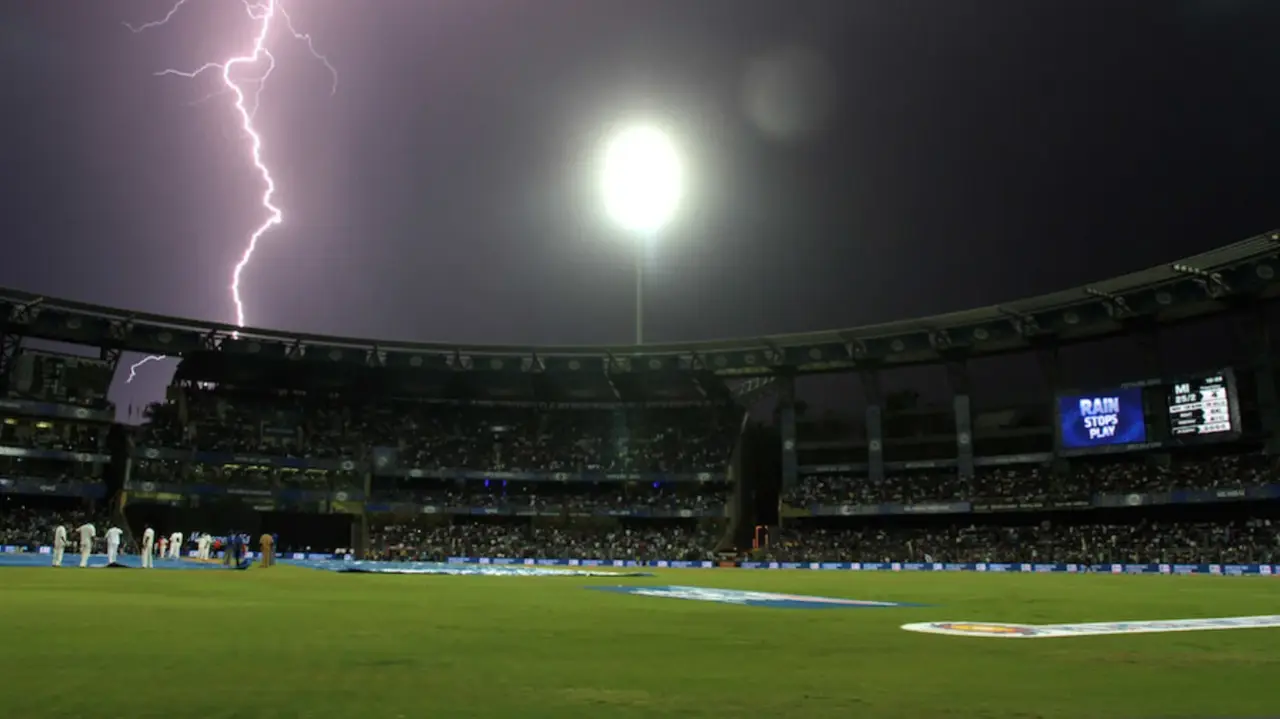 Delhi Capitals Voice Concerns Regarding Their IPL 2025 Clash Against Mumbai Indians, Request The BCCI To For Last Minute Changes Rain stops play at the Wankhede Stadium
