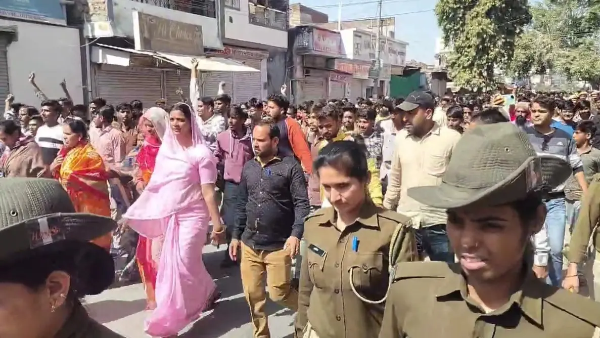 Rajasthan: Bijaynagar closed in protest against blackmailing incident in Beawar
