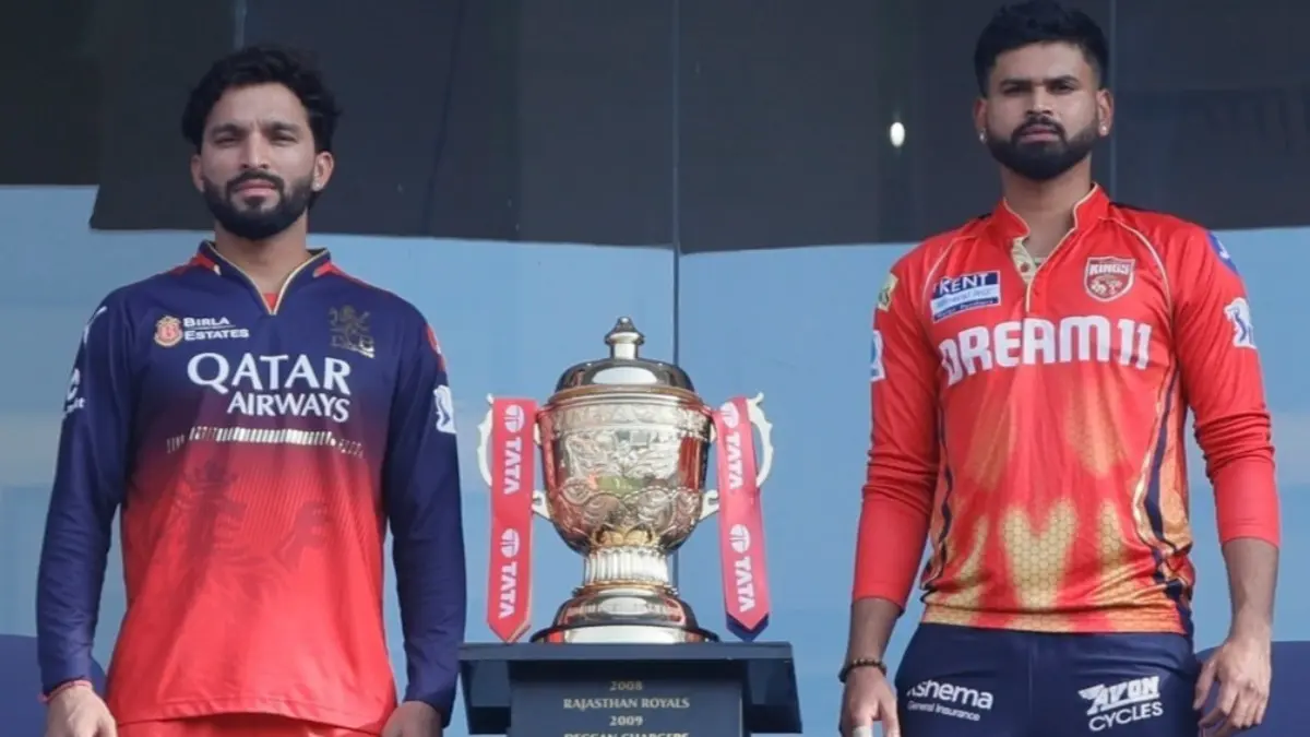 RCB vs PBKS: Here's The Prize Money That The Winners Of The IPL 2025 Final Will Get For Being Crowned As Champions Of Eighteenth Edition Rajat Patidar and Shreyas Iyer with the IPL trophy