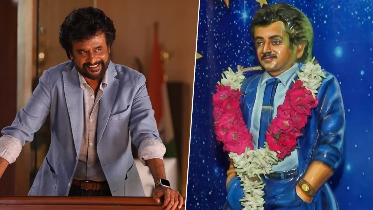 Rajinikanth Birthday: Thalaivar Fan Pours Milk On His Idol In Madurai's Sri Rajini Temple | Watch Rajinikanth's 74th birthday