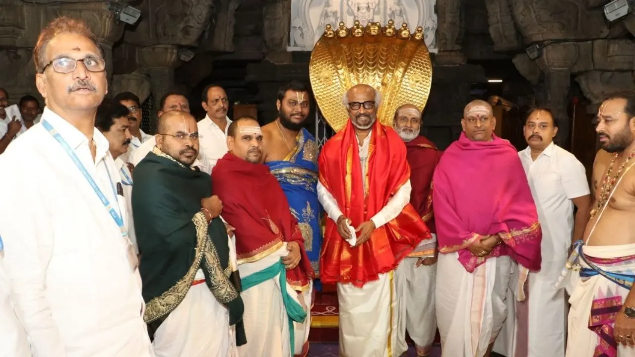 Rajinikanth Seeks Blessings At Tirupati Temple With Family After Celebrating His 75th Birthday, Photos Go Viral