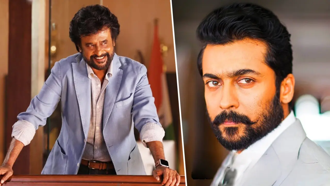 Kanguva Audio Launch: Rajinikanth Jokes Director Siva Wrote The Film For Him And Not Suriya Rajinikanth teases Suriya at Kanguva audio launch