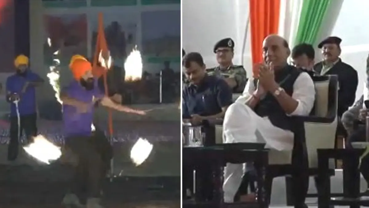 'Victory of Good Over Evil': Rajnath Singh After Attending Indian Army's Vijayadashmi Celebrations in Bhuj Rajnath Singh Attends Indian Army's Vijayadashmi Celebrations in Bhuj