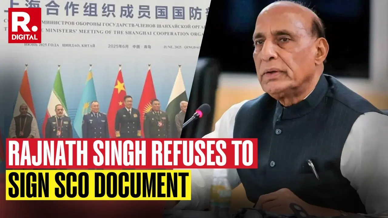 Rajnath Singh reused to sign key document at SCO's Defence Ministers’ Meeting .