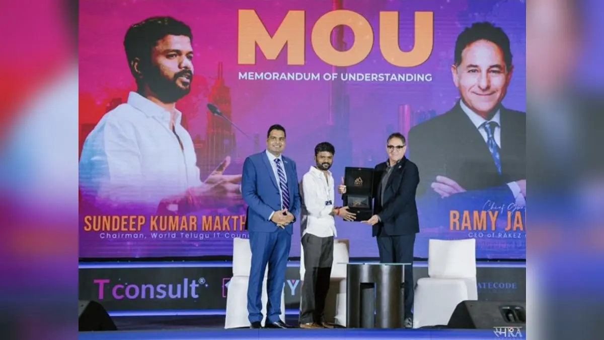 RAKEZ WTITC Pact at ExpandME Hyderabad: Signed by Ramy Jallad and Sundeep Makthala, eases UAE Business Entry RAKEZ WTITC Pact at ExpandME Hyderabad