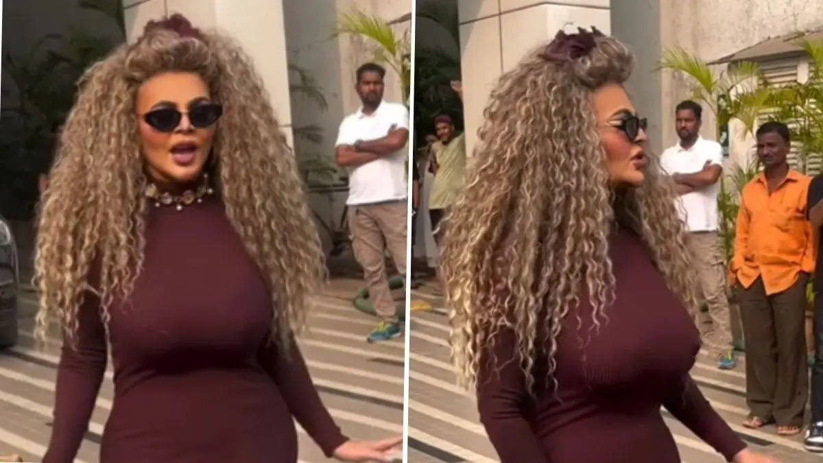 Rakhi Sawant, In Nipple Baring Dress, Arrives To Pay Tribute To Ajit Pawar, Gets Trolled Rakhi Sawant's viral video