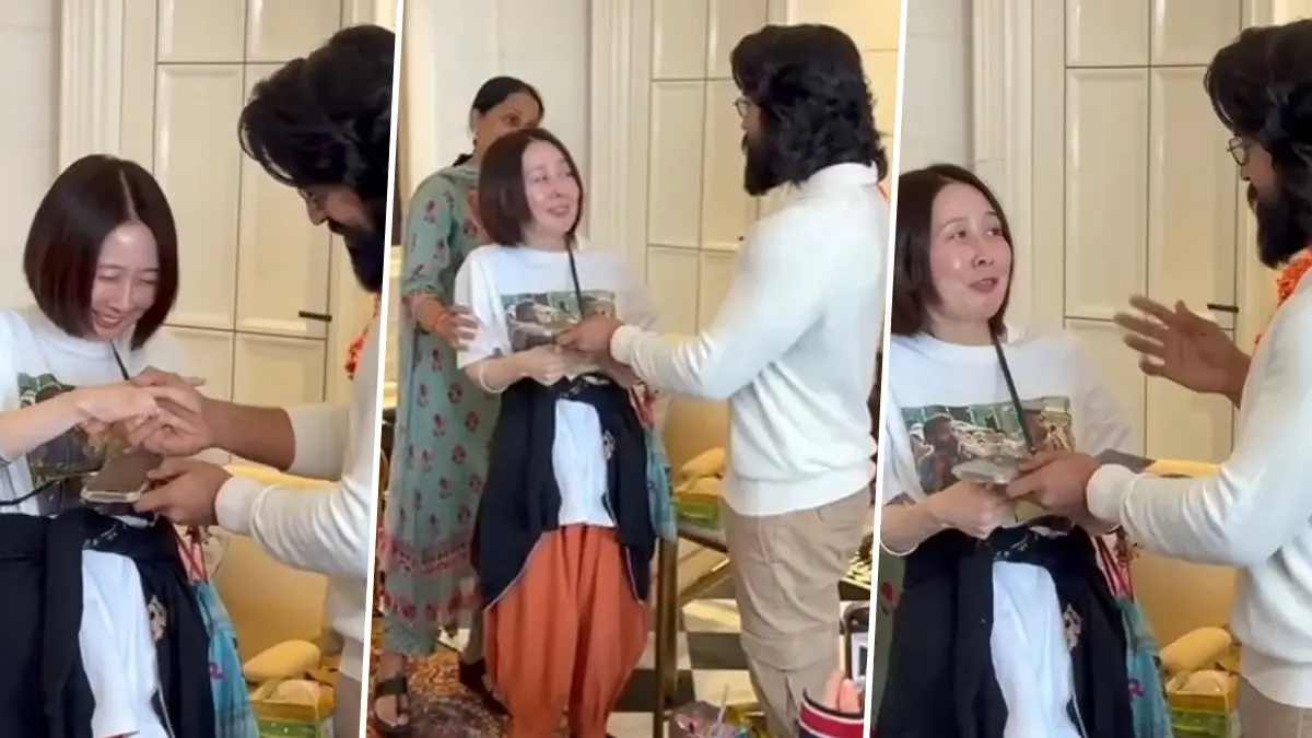 Ram Charan met some of his fans at his Hyderabad residence