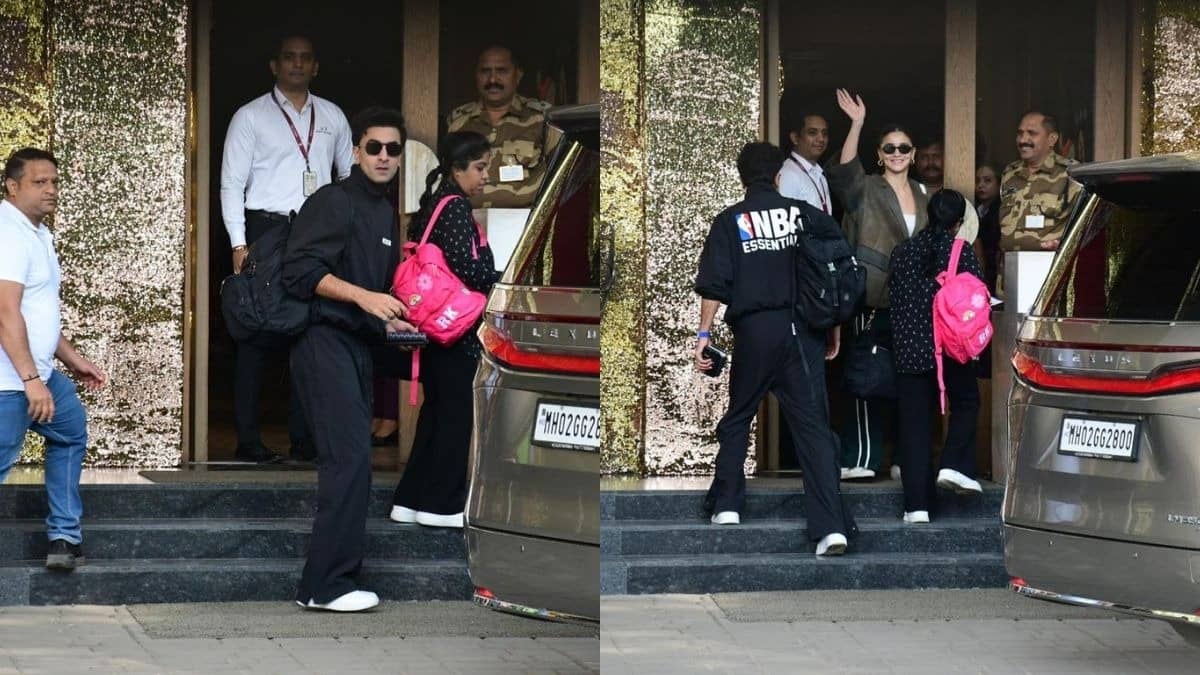 Ranbir Kapoor and Alia Bhatt snapped at the Mumbai airport.