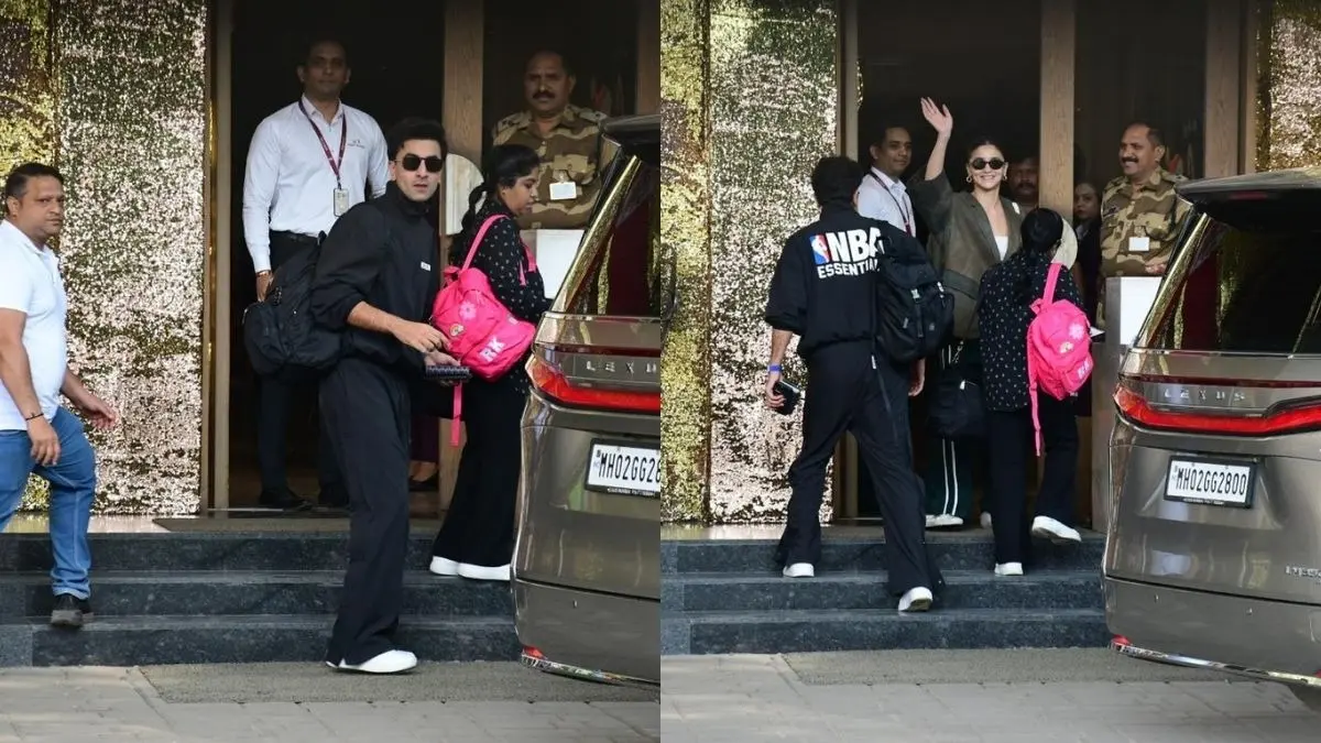 Ranbir Kapoor and Alia Bhatt snapped at the Mumbai airport.