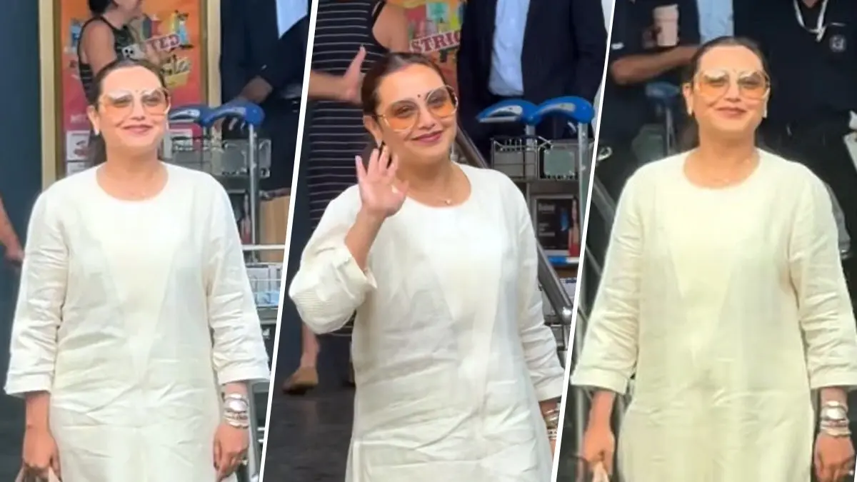 71st National Awards: Rani Mukerji Jets Off To Delhi To Receive Her First Best Actress Trophy Rani Mukerji snapped at Mumbai airport.