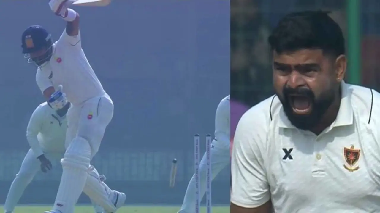 Ranji Trophy Himanshu Sangwan make Virat Kohli stump out celebration style went viral