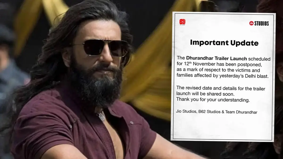 Dhurandhar Trailer Launch Delayed 'As A Mark Of Respect To The Victims Of Delhi Bomb Blast', Team Issues Statement Ranveer Singh's Dhurandhar will release on December 5