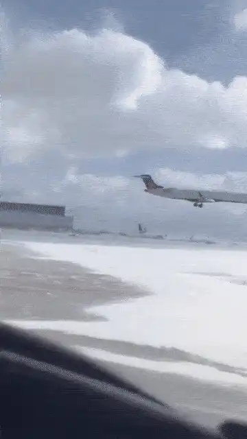 Delta Airlines plane crash landing captured on camera