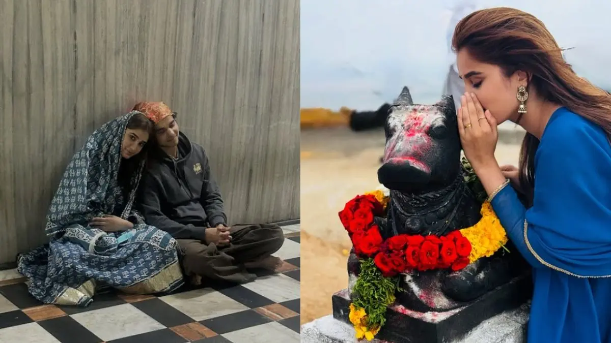 Rasha Thadani Instagram: महादेव की आराधना में लीन दिखीं राशा थडानी, नंदी के कान में बताई अपनी मनोकामना rasha thadani instagram shiv temple photo