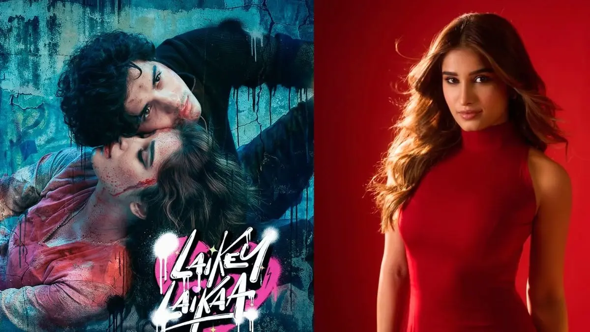 एक बार फिर बड़े परदे पर नजर आएंगी रवीना टंडन की बेटी राशा, 7 साल बड़े एक्टर के साथ किया रोमांस rasha Thadani romantic scene Abhay verma bollywood movie laikey laikaa film poster on social media