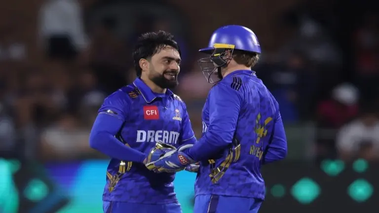 Record Alert! Rashid Khan Surpasses Five-Time IPL Champion, Tops Elite List Of Wicket-takers In T20 Cricket Rashid Khan in action for MI Cape Town in SA20