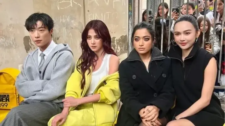 Milan Fashion Week: Rashmika Mandanna-South Korean Star Woo Do Hwan Chat Away, Video Goes Viral Rashmika Mandanna at Milan Fashion Week