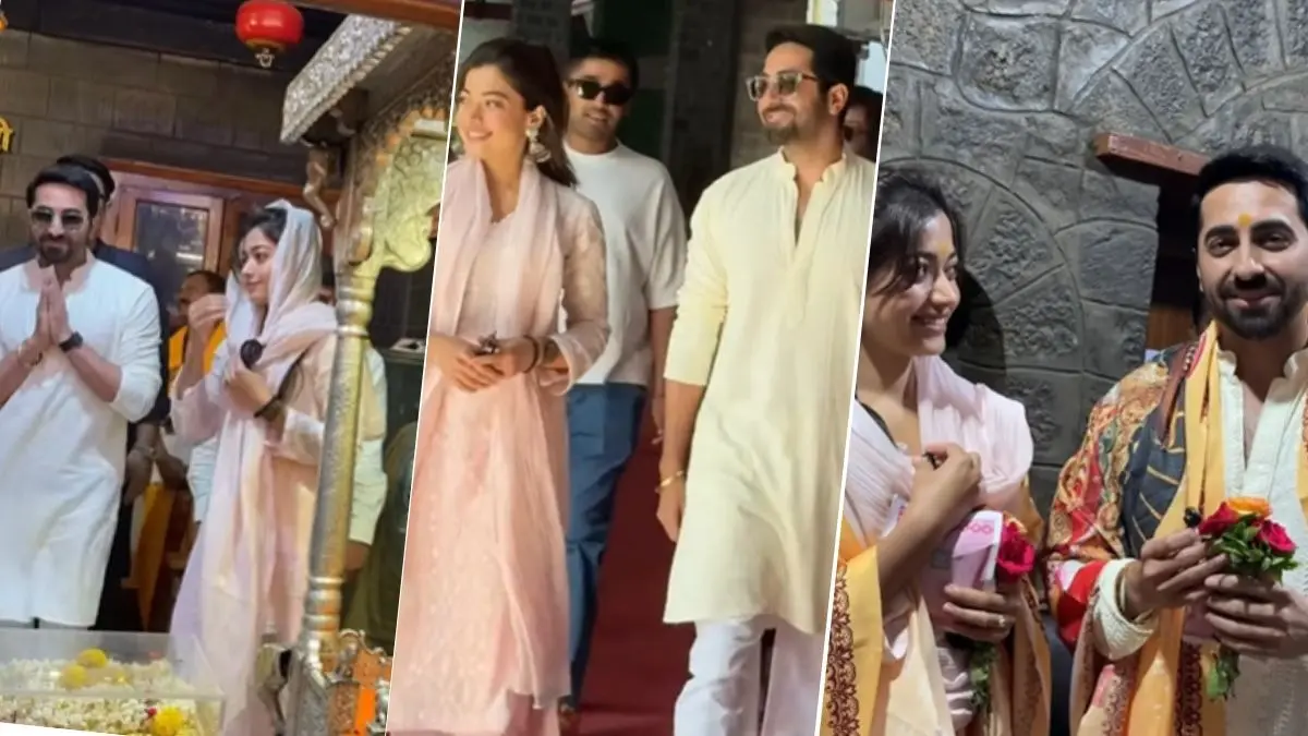 Rashmika Mandanna-Ayushmann Khurrana at Shirdi Sai Baba Temple