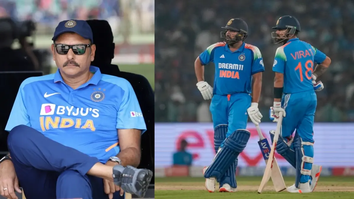 Ravi Shastri, Virat Kohli and Rohit Sharma