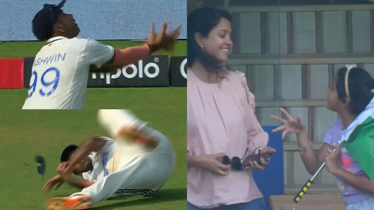 IND vs NZ: 38-Year Old Ashwin DEFIES Age, Takes Splendid Catch To Stun Wankhede Crowd In 3rd Test Ravichandran Ashwin takes splendid catch