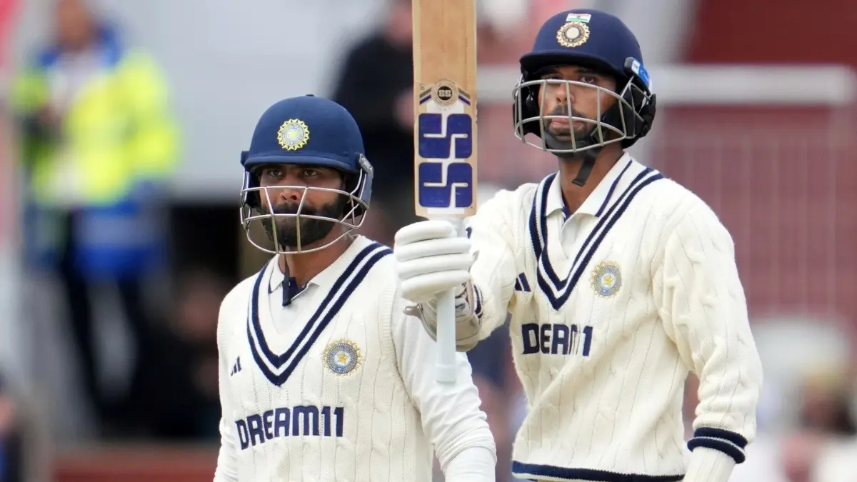 Ravindra Jadeja and Washington Sundar on Day 05 of the Manchester Test against England