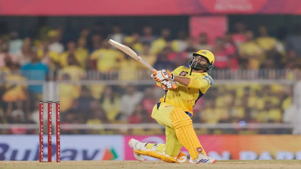 Ravindra Jadeja in action