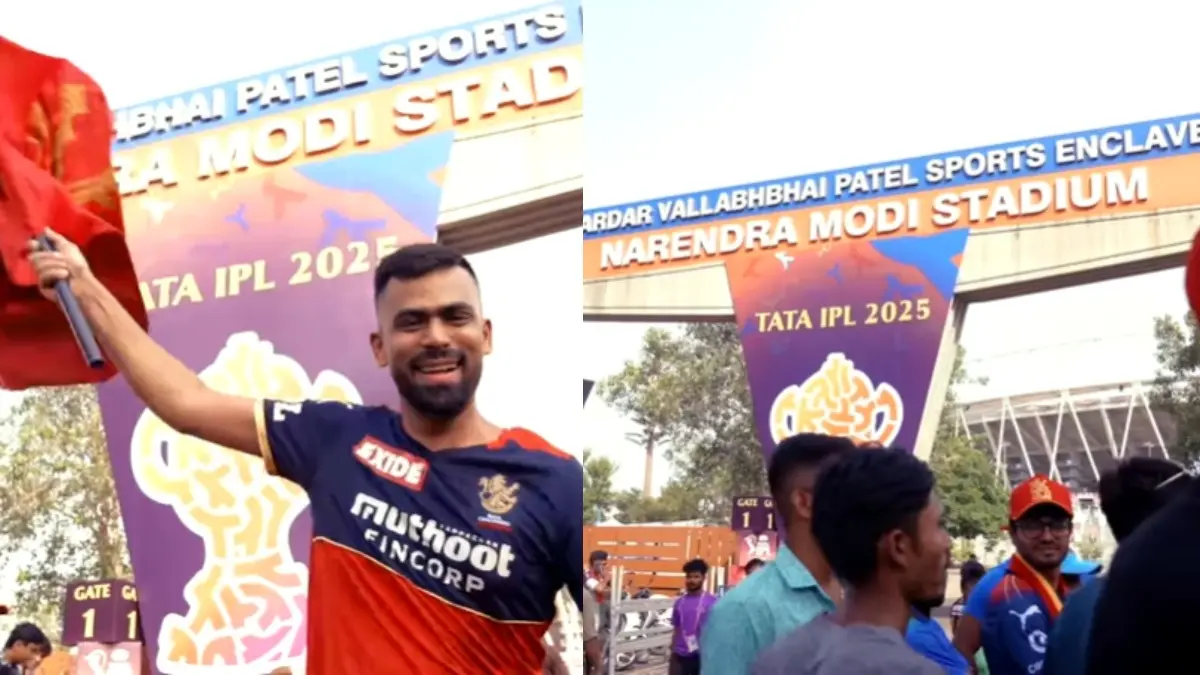 WATCH: RCB's Fan Army, Their 12th Man March Into The Narendra Modi Stadium In Ahmedabad To Cheer Team In The IPL 2025 Final Against PBKS RCB fans in the Narendra Modi Stadium in Ahmedabad