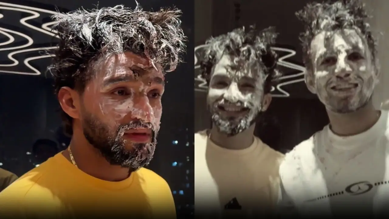 IPL 2025: 'Cake Crime Scene' - RCB Players Engage in 'Smash Fest' to Celebrate Birthdays of Rajat Patidar And Dinesh Karthik RCB IPL 2025 Rajat Patidar