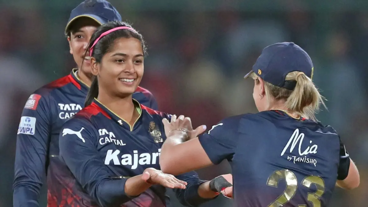 RCB Sensation Shreyanka Patil Becomes Youngest Bowler To Achieve Elusive Milestone In WPL RCB's Shreyanka Patil and teammates celebrate after taking a wicket in WPL 2024