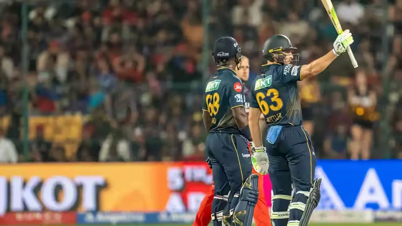 RCB vs GT Gujarat titans beat Royal Challengers Bengaluru by 8 wickets Jos Buttler half century