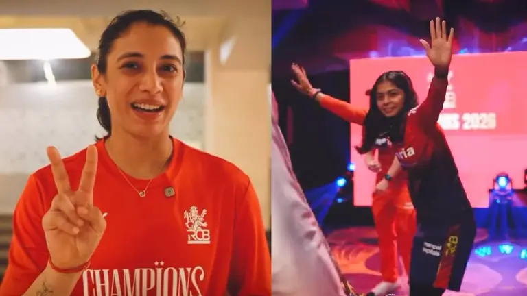 किसी ने ढोल पर किया डांस, किसी ने डीजे पर लगाए ठुमके, WPL 2026 जीतने के बाद स्मृति मंधाना एंड टीम का जोरदार जश्न, VIDEO RCB wins WPL 2026