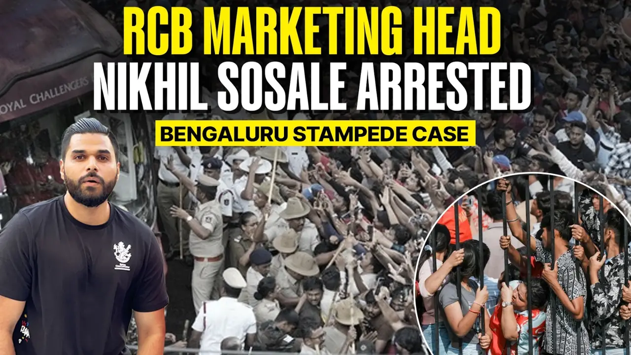 Bengaluru Stampede: RCB Marketing Head Nikhil Sosale Arrested After Unauthorized Parade Claims Multiple Lives RCB’s Nikhil Sosale Arrested After Unapproved Victory Parade Leads to Stampede at Chinnaswamy