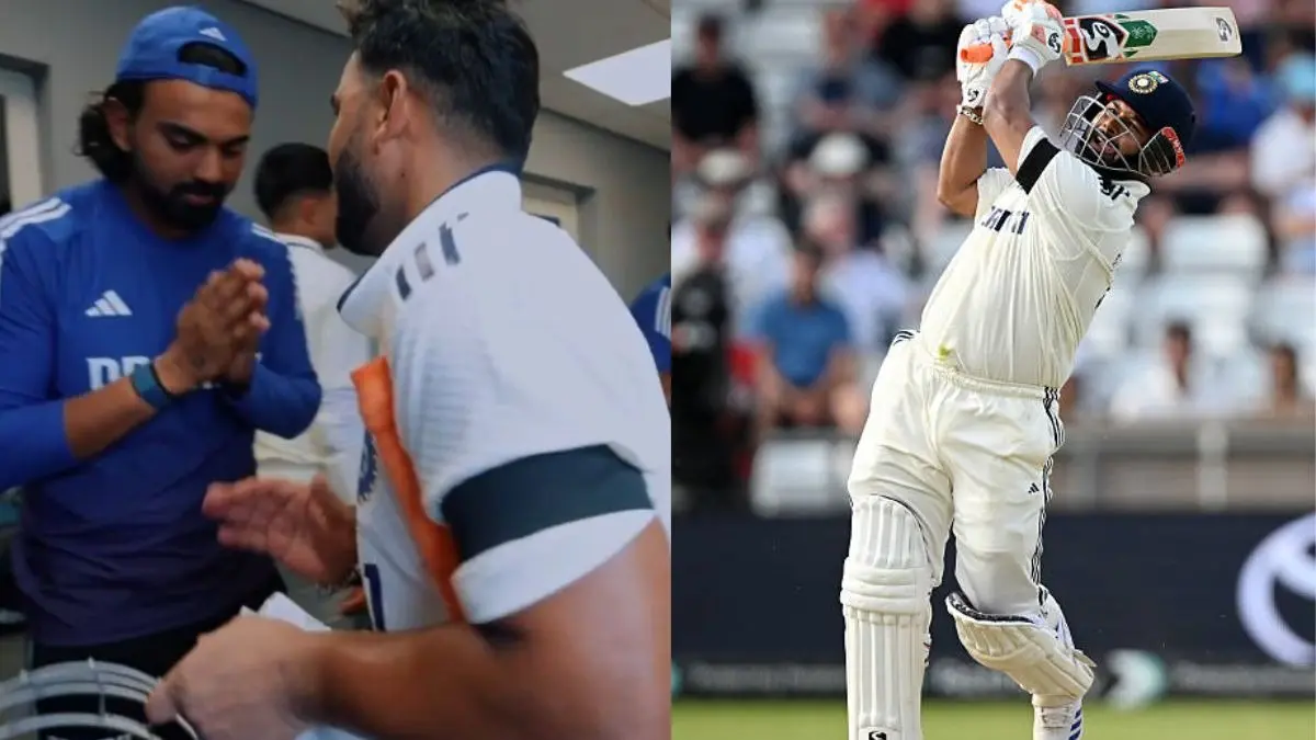 Reaction from KL Rahul when Rishabh Pant cameback to the dressing room wins heart video viral ind vs eng 1st test