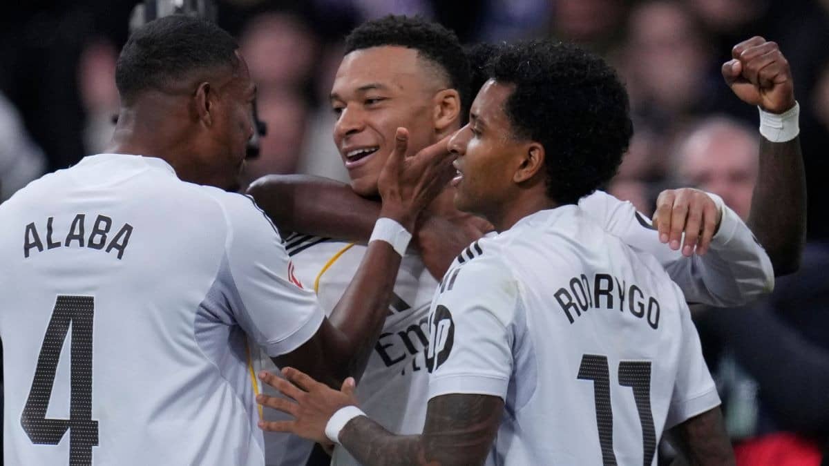 Real Madrid celebrating a goal