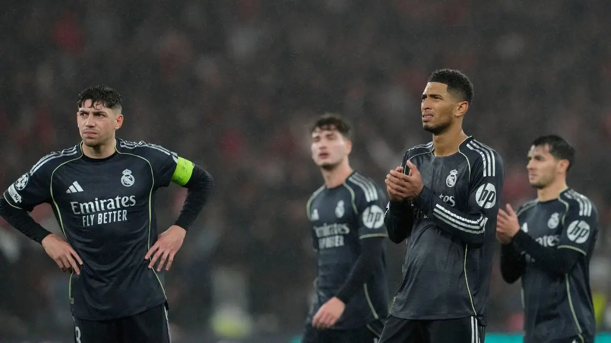 Which Clubs Could Challenge Real Madrid In Champions League Playoff Stage After Missing Direct Spot In Round Of 16 Real Madrid players gesture towards supporters at the end of a Champions League clash against Benfica