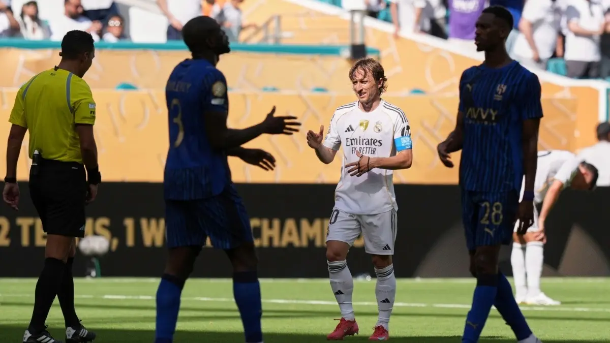 Real Madrid's Luka Modric in action during the ongoing FIFA CWC 2025 match against Al Hilal