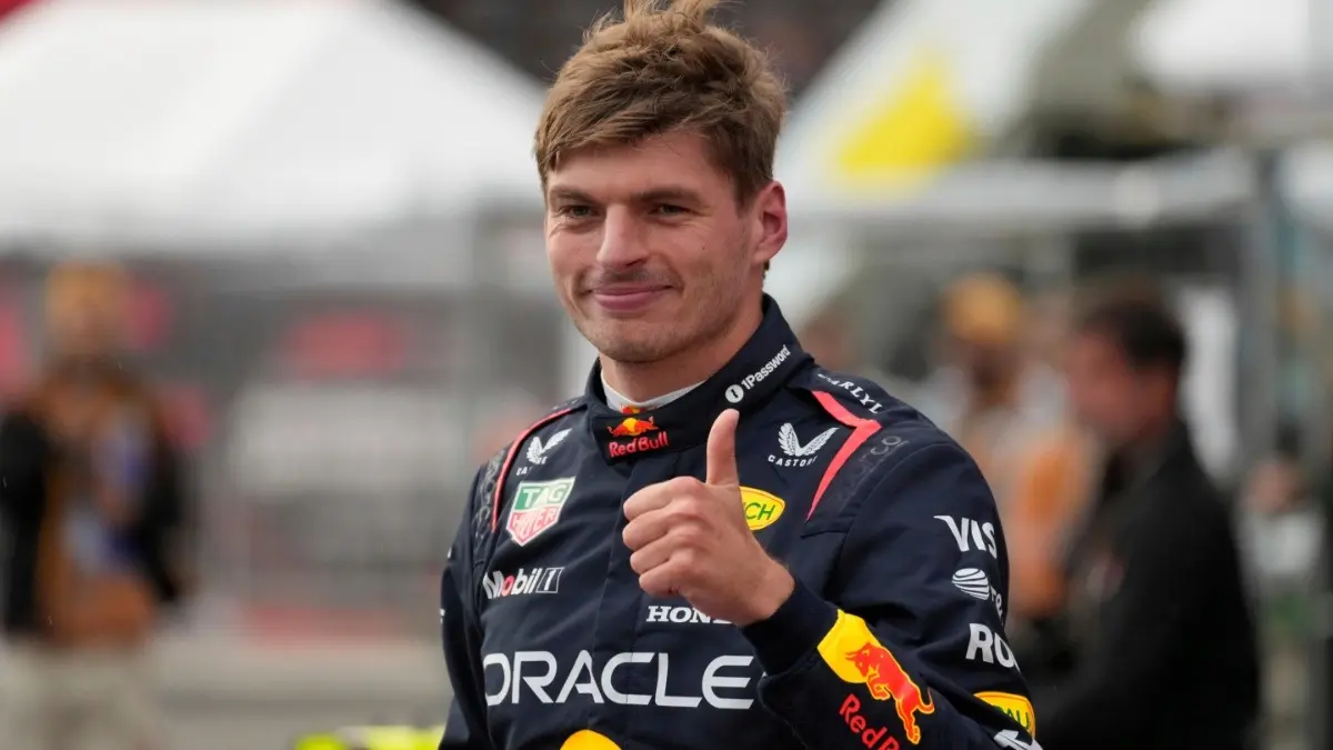 Red Bull driver Max Verstappen after the qualifying for the Azerbaijan Grand Prix in Baku