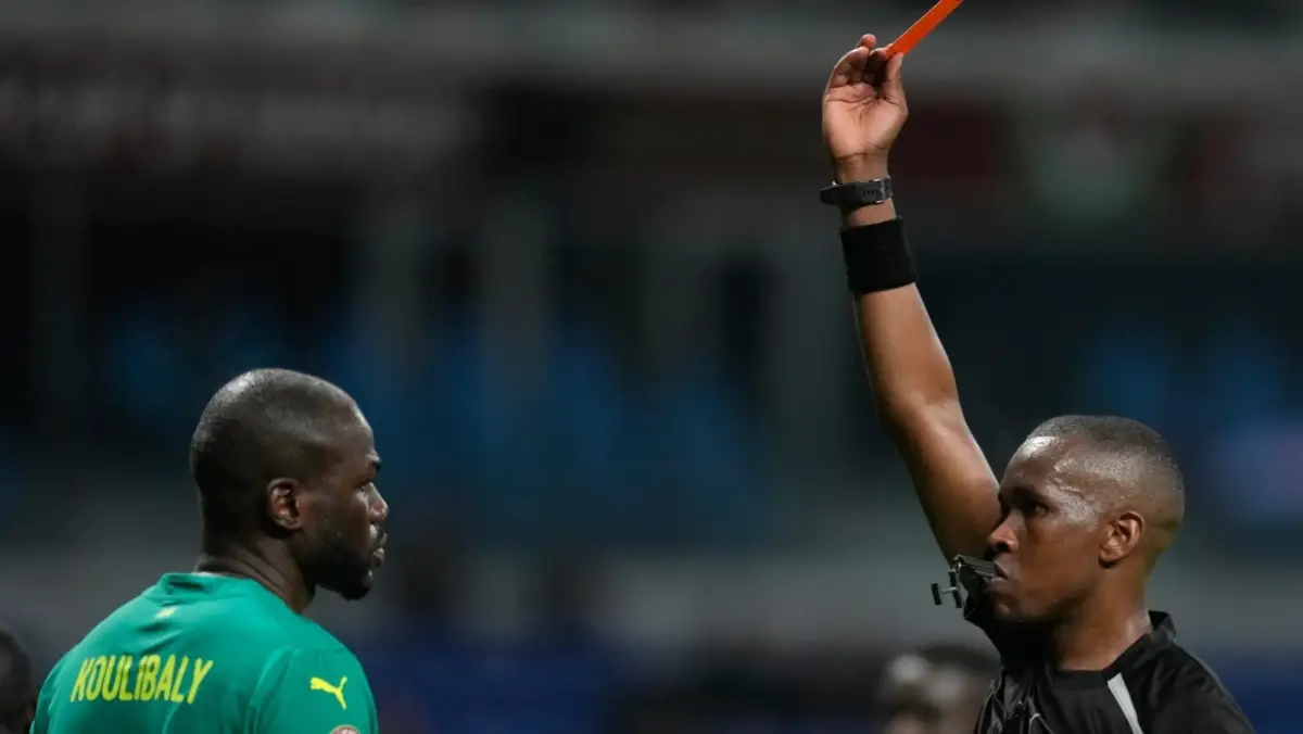 Red card for Senegal captain