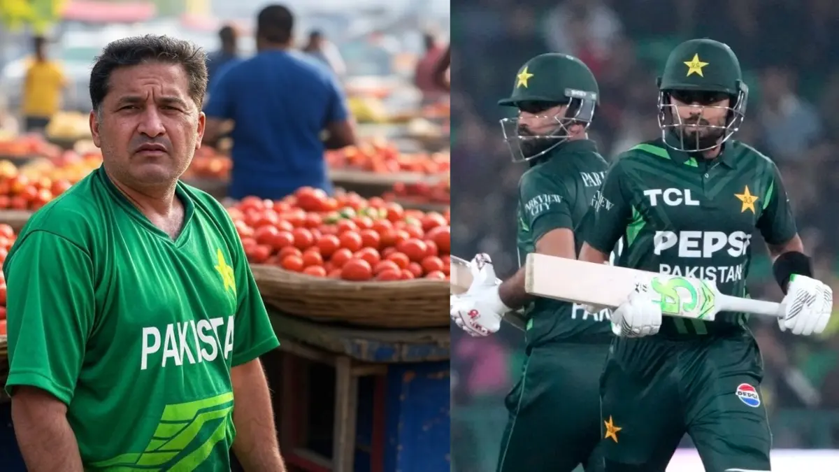 Ex-PAK Batter Highlights Lack Of Common Sense In PCB, Quotes Tomato Seller While Bashing Md. Rizwan And Co. Representative image of Tomato seller, Babar Azam and Mohammad Rizwan